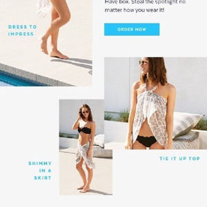 Hat Attack Print Beach Sarong Scarf Popsugar